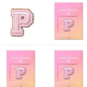 NEW STONEY CLOVER LANE X TARGET PINK & GOLD LETTER "P" POUCH